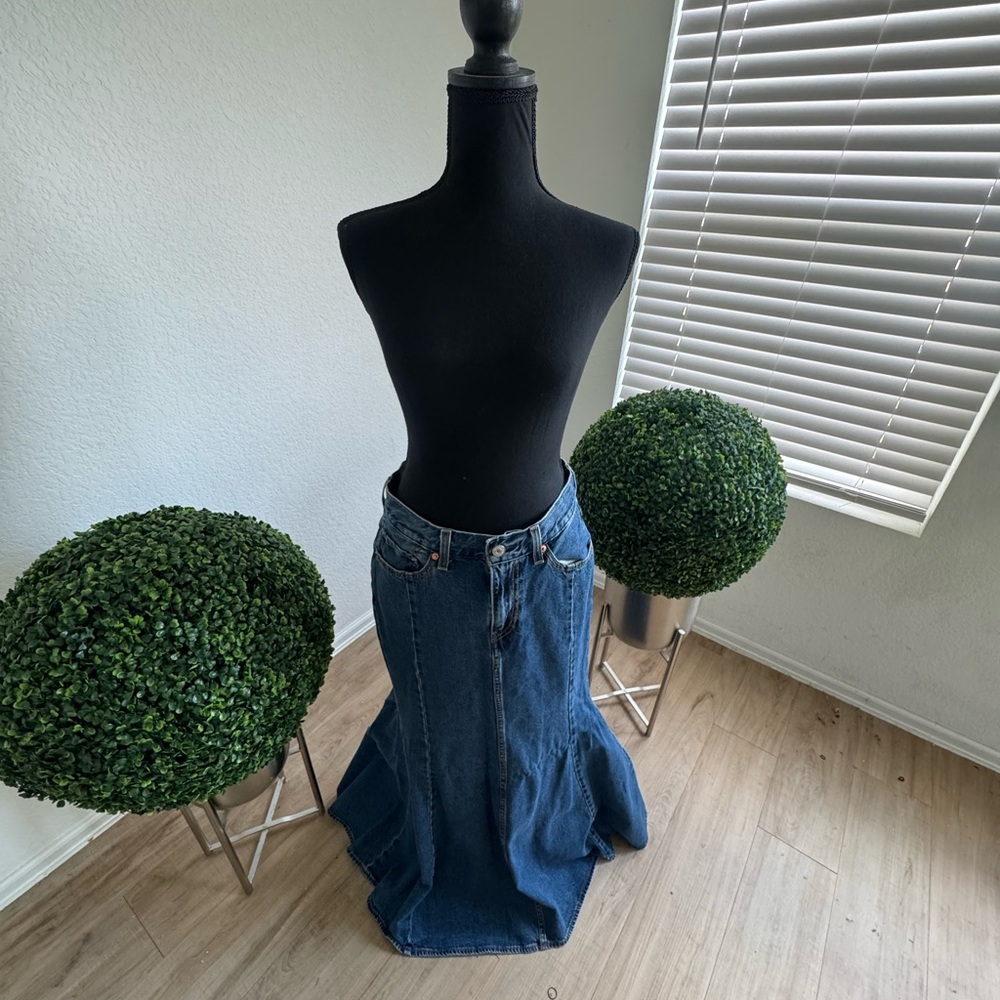 Levi's Classic Blue Maxi Skirt
